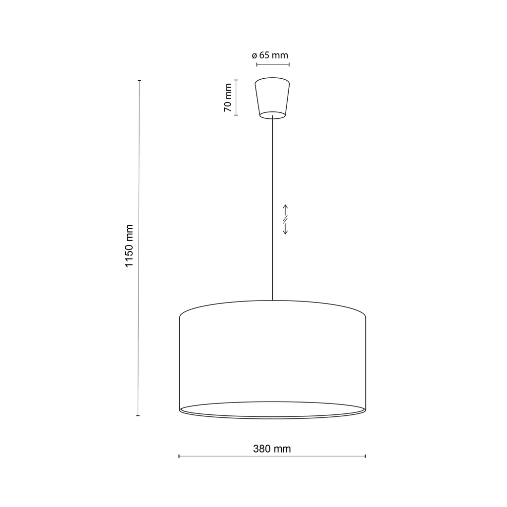 Závesné svietidlo v modrej farbe RONDO KIDS