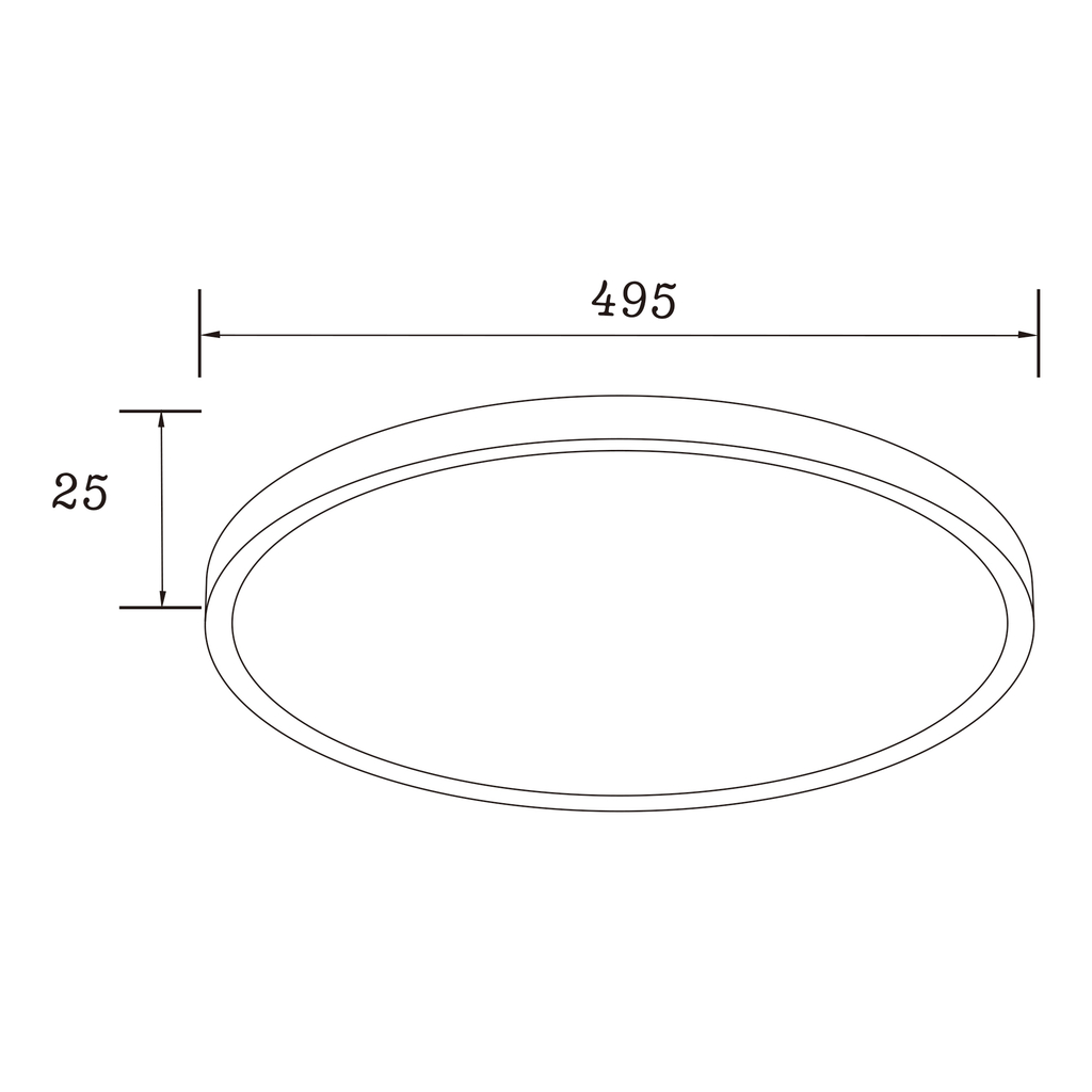 CCT LED stropné svietidlo CAMI svetlé drevo 50 cm