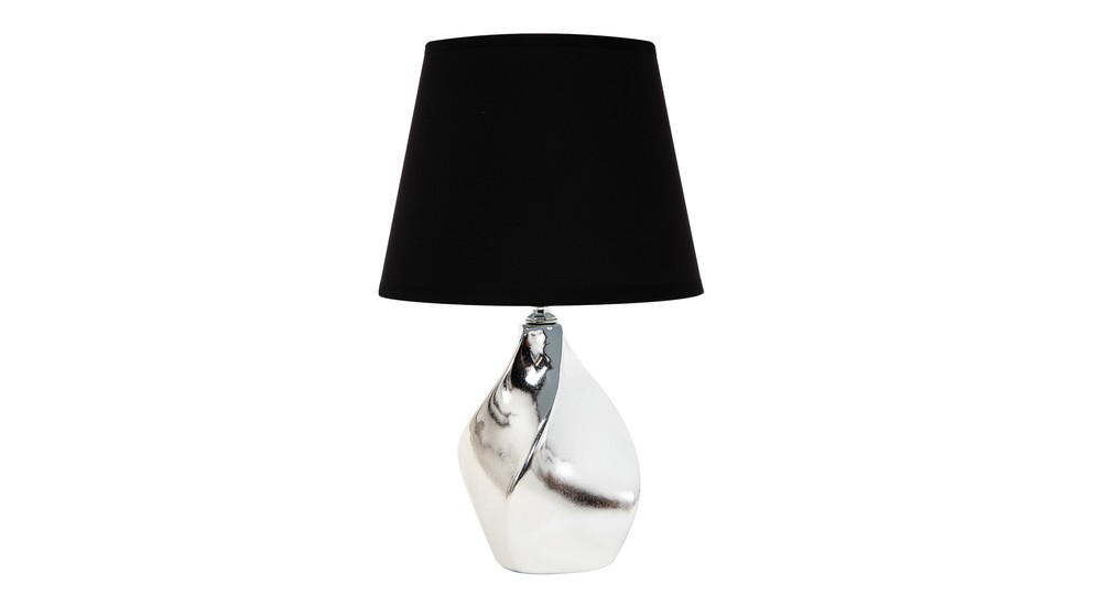 Keramická stolná lampa čierno-strieborná 31 cm