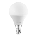LED žiarovka E14 4,9 W teplej farby AMM-E14-G45-4,9W-WW