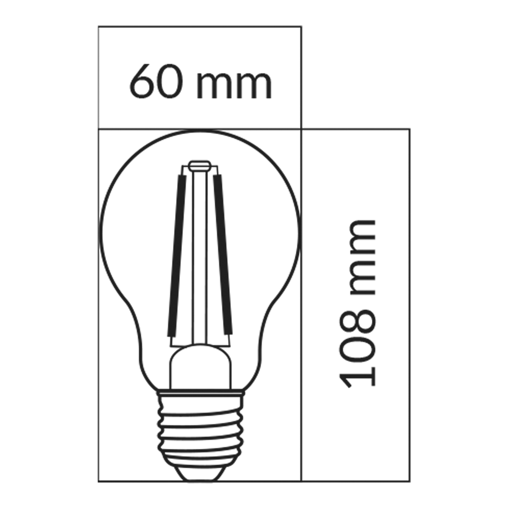 Žiarovka LED E27 10,5W ORO-E27-A60-FL-CLARO-10,5W-WW teplá farba