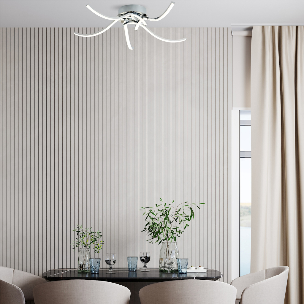 Stropné LED svietidlo FOCUS 5 chrómované