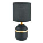 Stolová lampa s tienidlom čierno-zlatá 27 cm