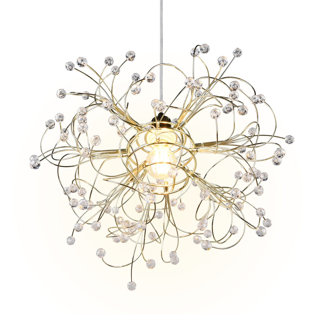 Zlaté závesné svietidlo GLORIA