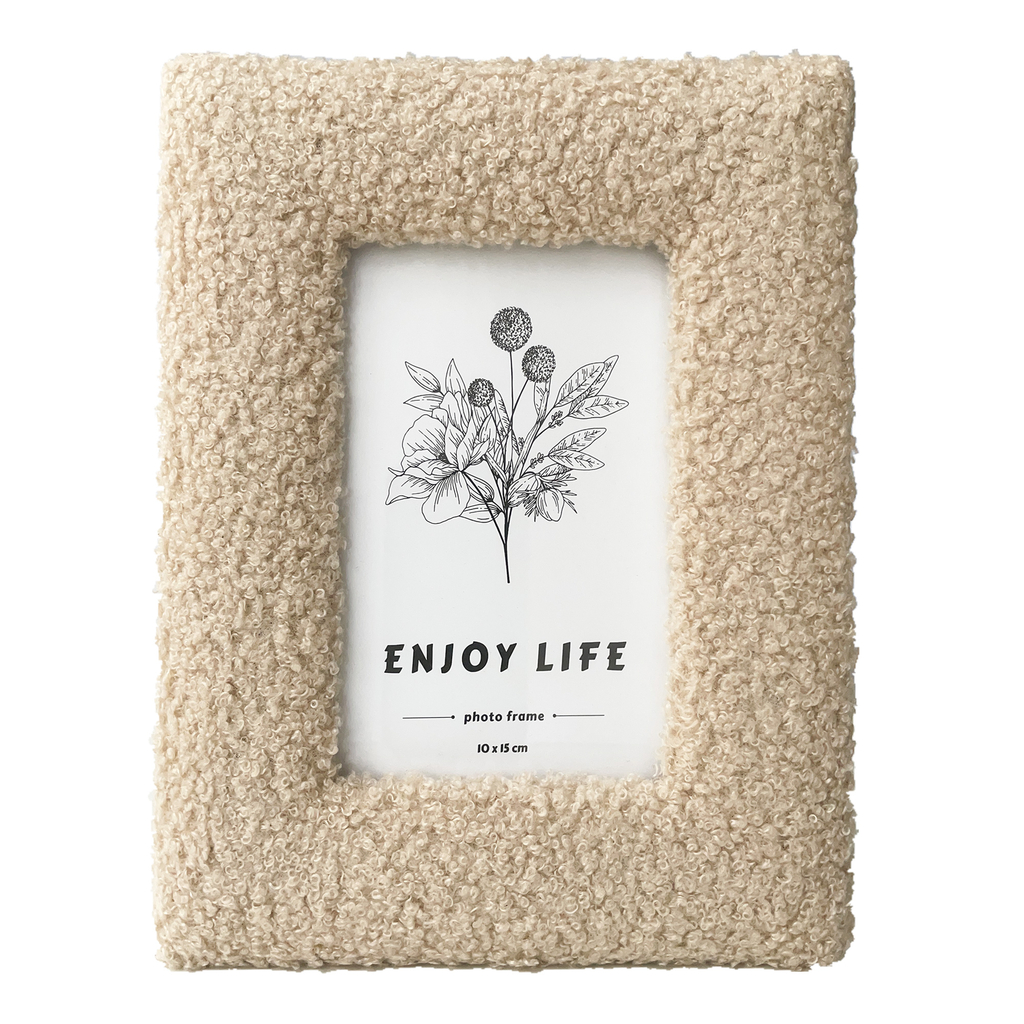 Boho fotorámik 10x15 cm béžový