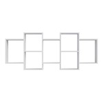 Závesná knižnica biela TRIO