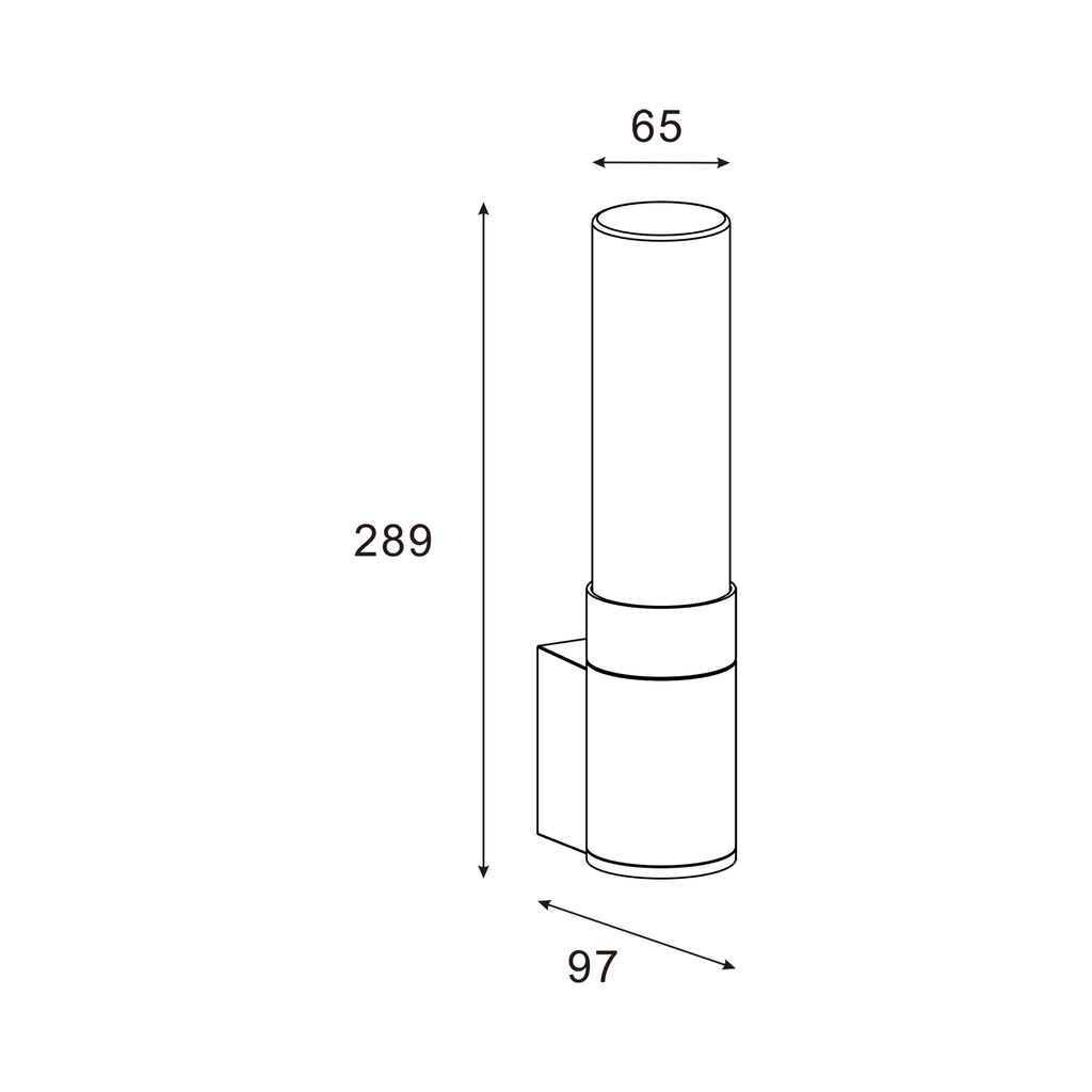 Vonkajšie nástenné svietidlo IP54 čierna WALLY