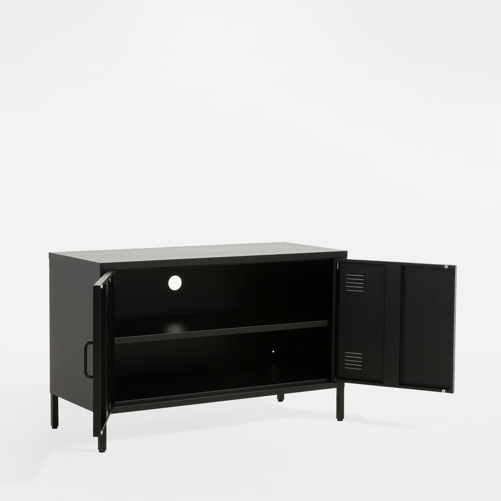 Komoda 2-dverová SOLANS čierna