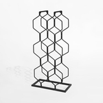 Kovový stojan na víno čierny