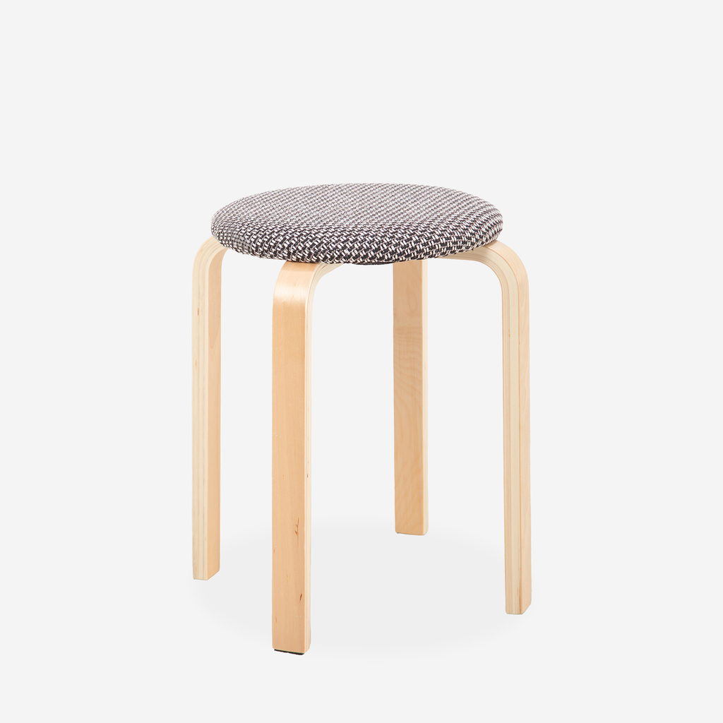 Sivá čalúnená taburetka CETON