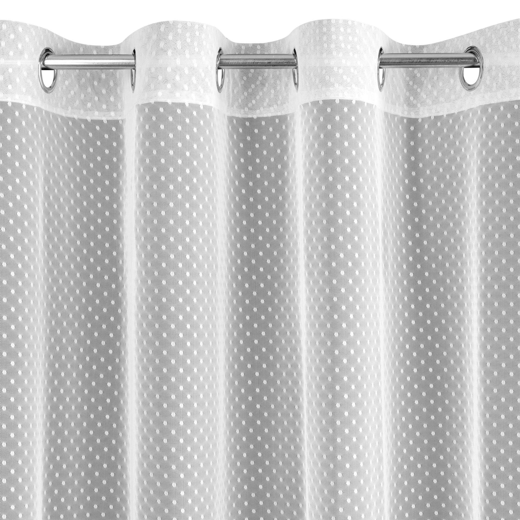 Záclona JULITA do obývacej izby, biela 135x250 cm