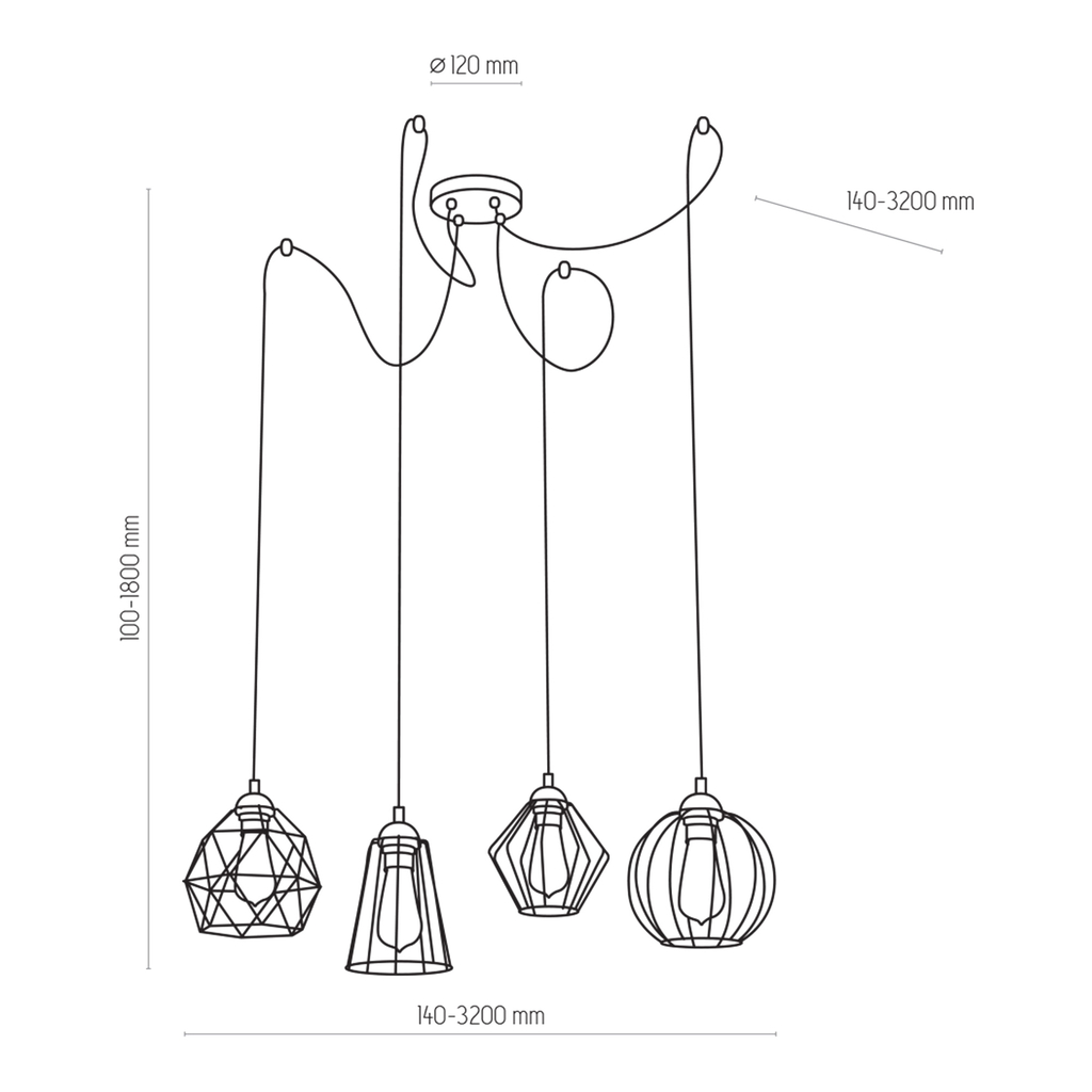 Závesné svietidlo GALAXY 1646