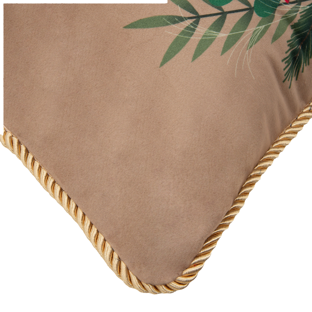 Vianočná obliečka na vankúš béžová YORK 45x45 cm