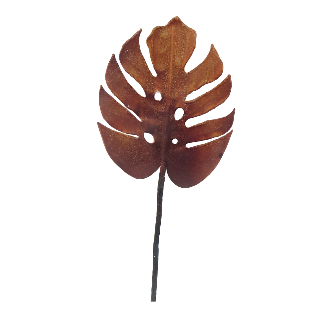 Umelý list monstery oranžový 62 cm