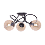 Stropné svietidlo FLORO 3 gule čierne