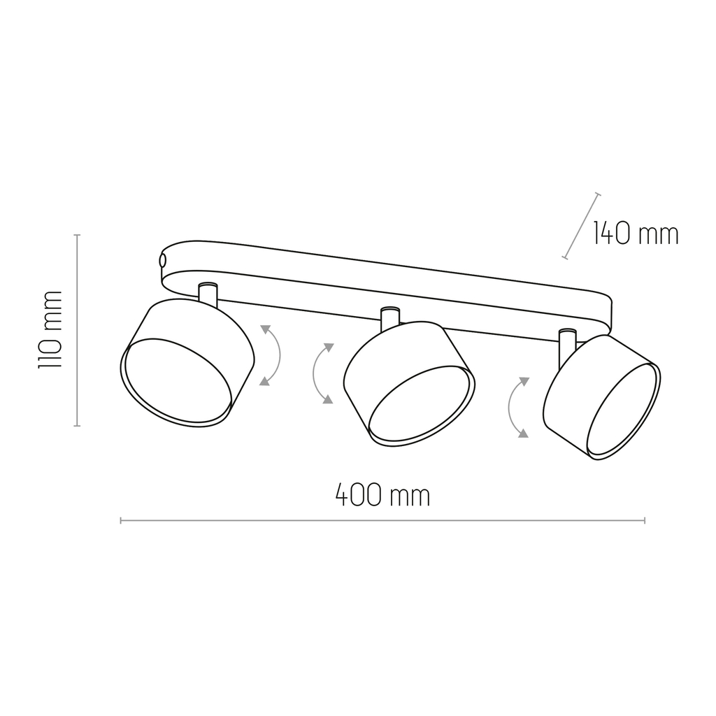 Stropné svietidlo - 3-bodová lišta CLARK 3396