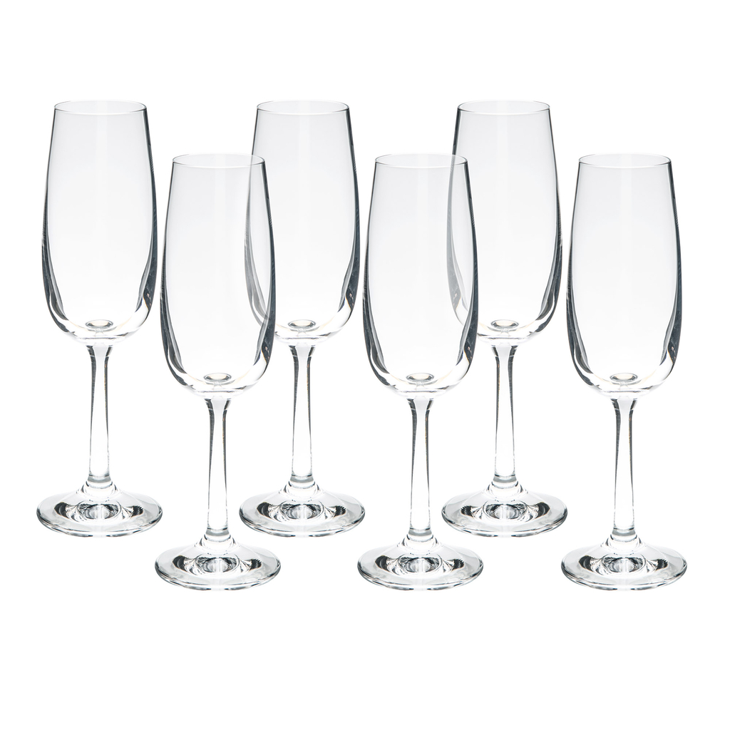 Súprava 6 pohárov na šampanské PURE 170 ml