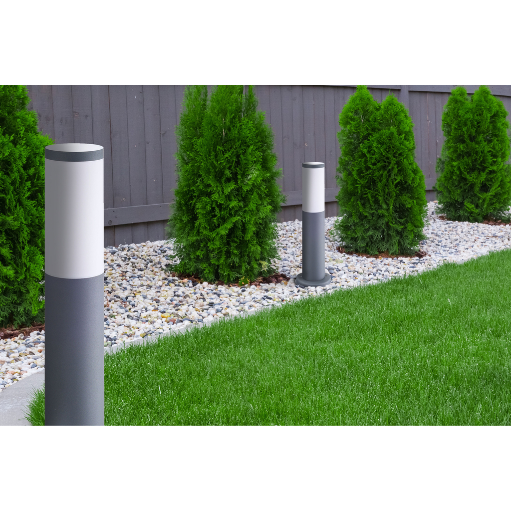 Vonkajšie nástenné svietidlo šikmé bielo-sivé OSLO