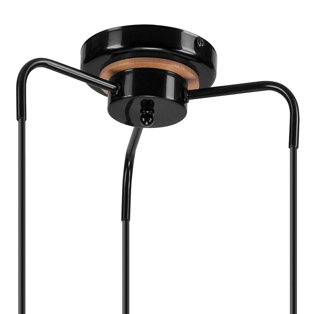 Moderné závesné svietidlo ANGELINA 3 čierne