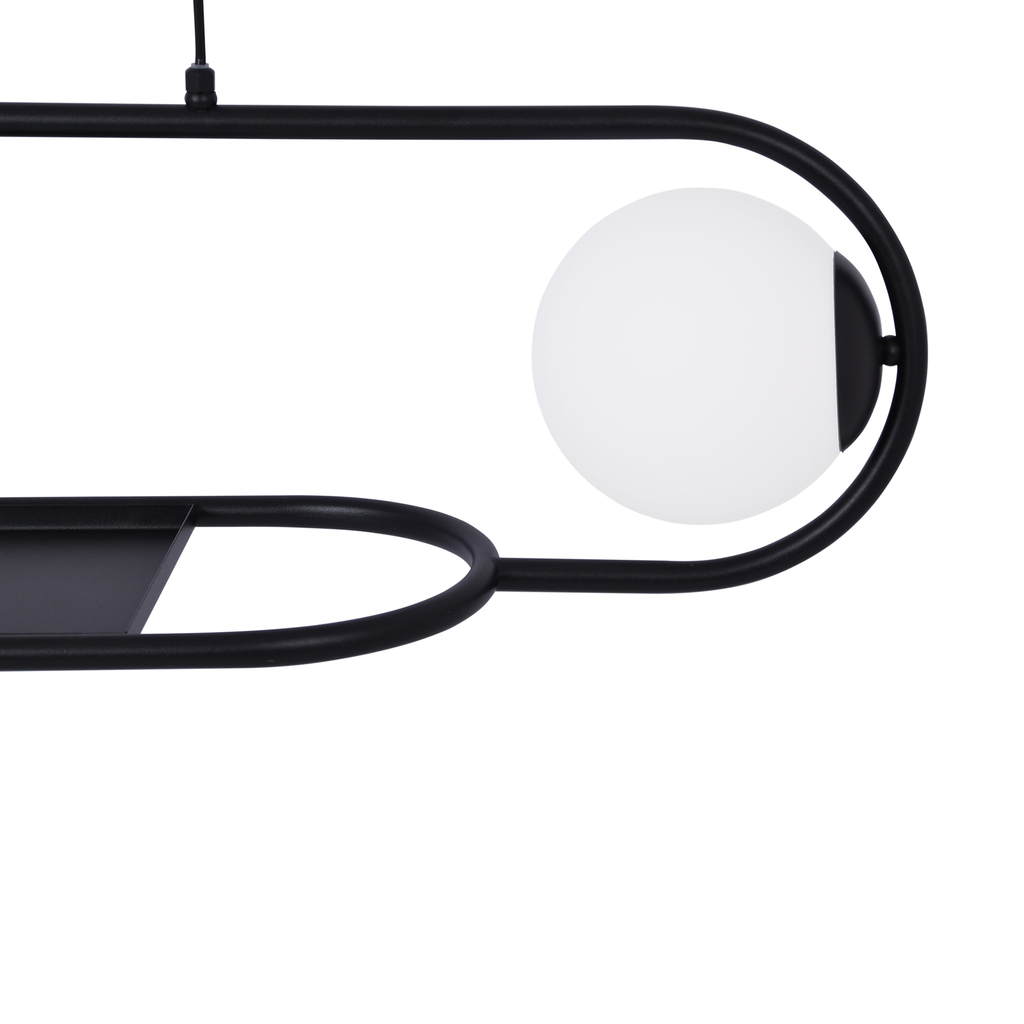 Závesné svietidlo FINESTRA s priestorom na kvety, čierne