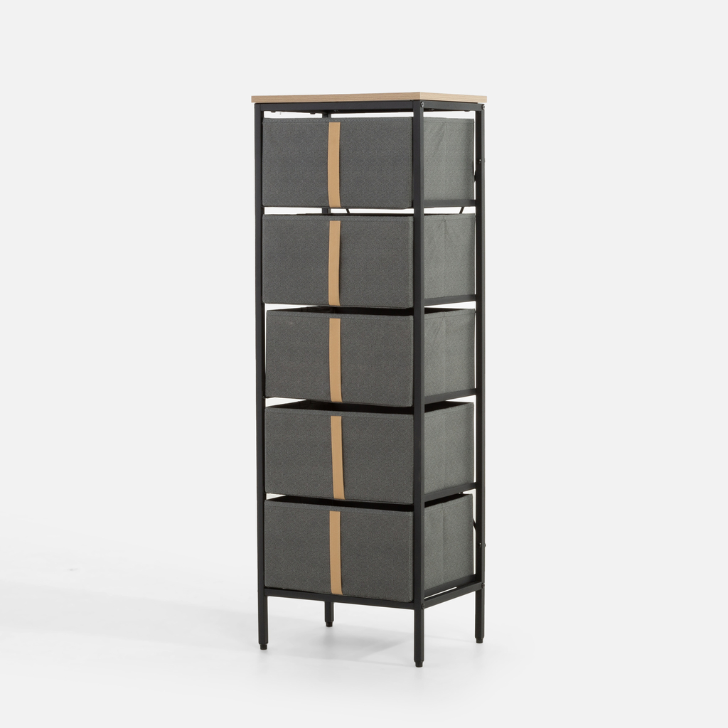 Vysoká komoda z textilu LENISSO