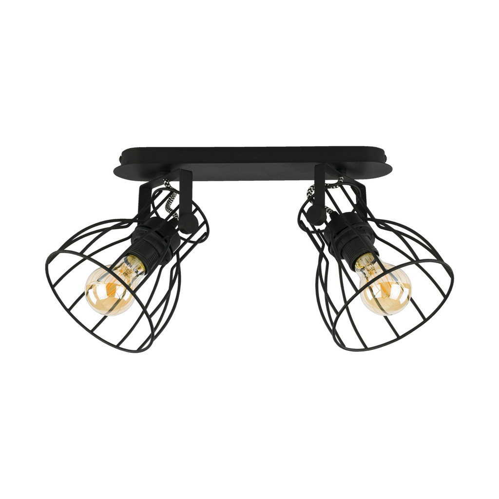 Bodové stropné svietidlo ALANO 2121 čierne, 2xE27