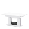 Rozkladací stôl FABEL lesklý biely/čierny matný
