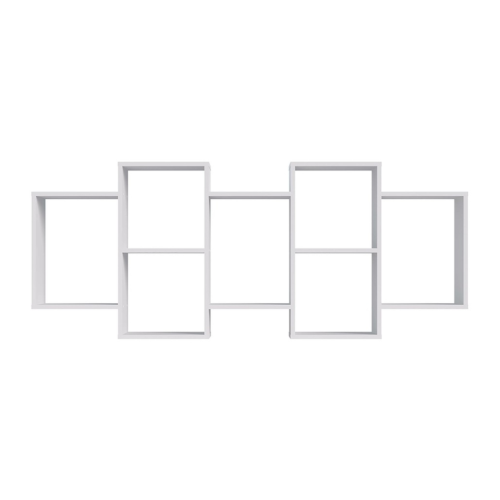 Závesná knižnica biela TRIO