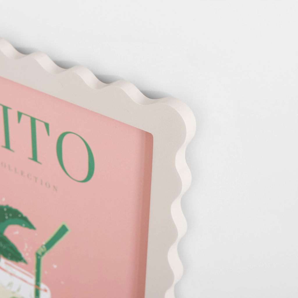 Retro obraz ružovo-zelený 30x40 cm