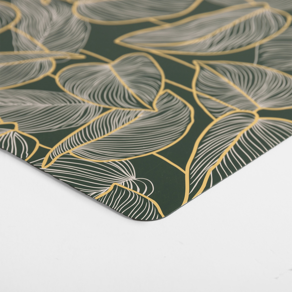 Prestieranie na stôl v zelenej farbe LISTY 43,5x28,5 cm