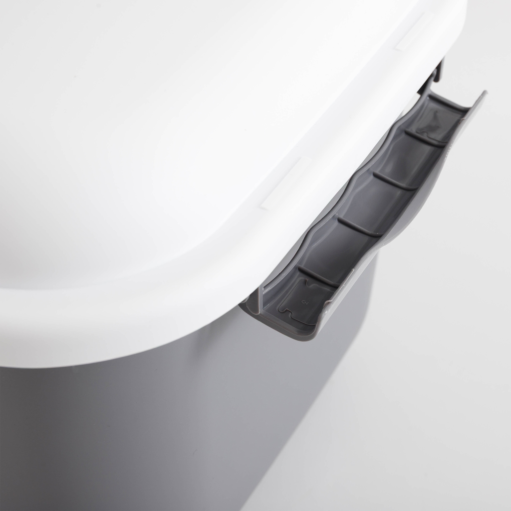 Úložný box na kolieskach bielo-sivé 40x32x26 cm