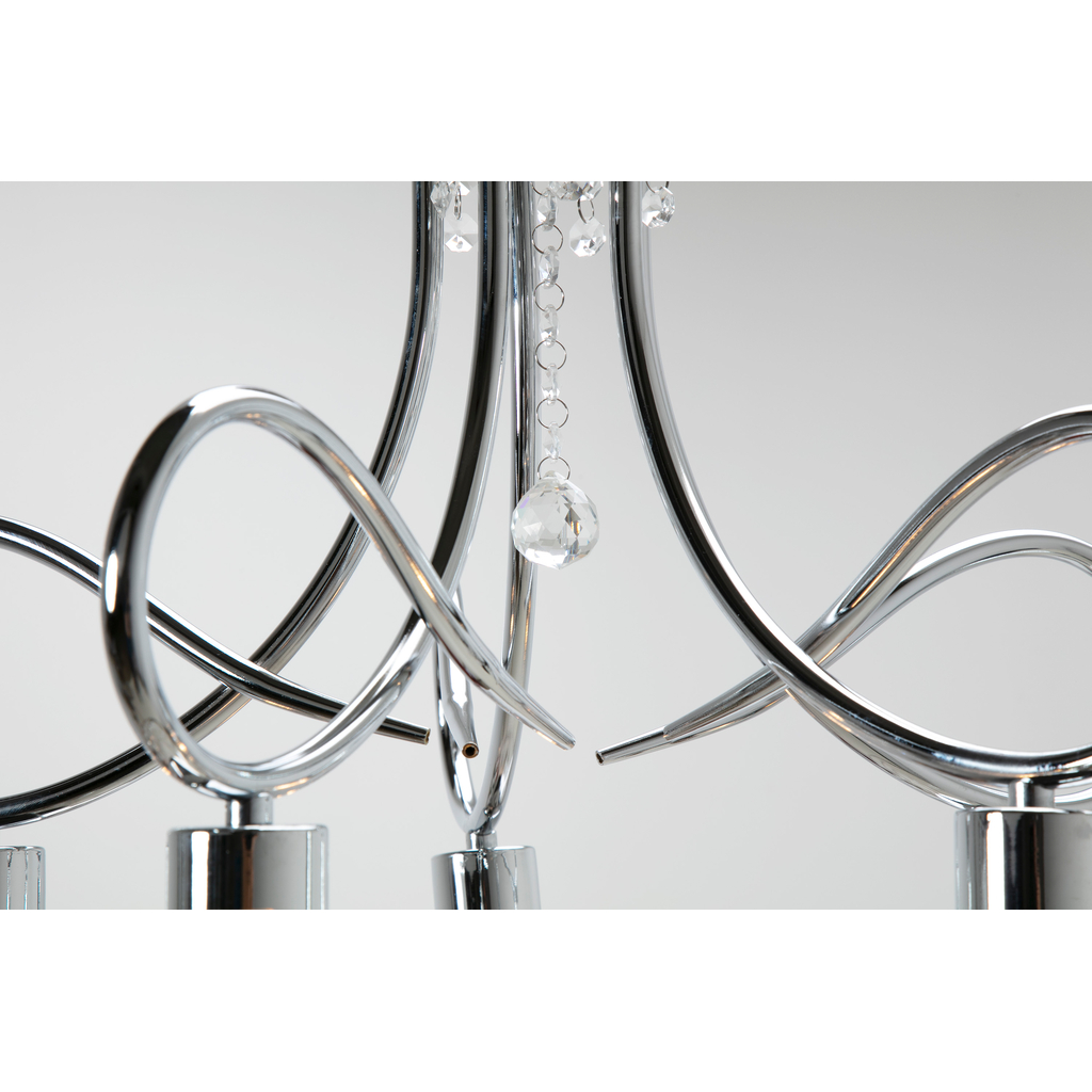 Luster so striebornými kryštálmi TINA 5