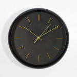 Nástenné hodiny čierne 30,5 cm
