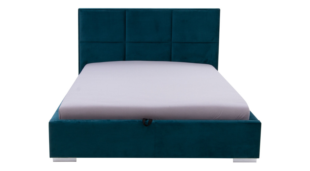 Čalúnená velúrová posteľ FABRIZZIO MAXI P 160 x 200 s roštom a úložným priestorom