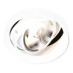 Zapustené bodové svietidlo biele ONEON s priemerom 16,6 cm
