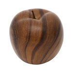 Keramická dekorácia jablko efekt dreva 6,5 cm