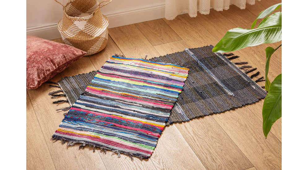 Ručne tkaný koberec z bavlny ALLADYN 45x75 cm