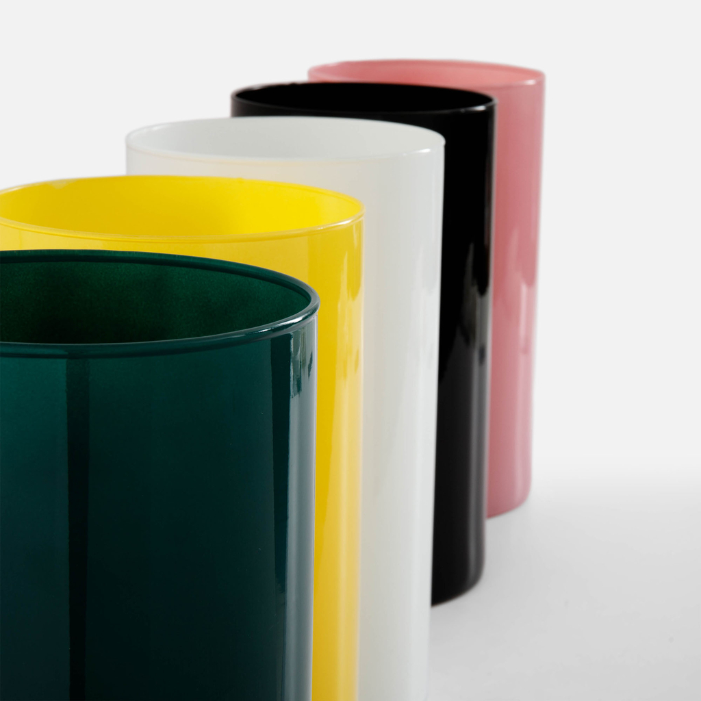 Sklenená váza žltá LUCA 29 cm