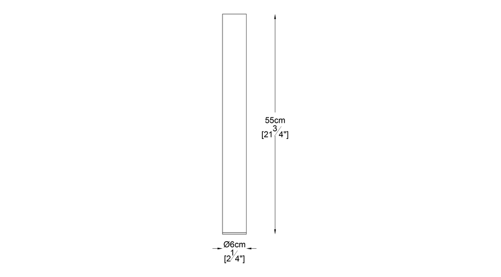 Stropné svietidlo dlhá tuba chróm LOYA 55 cm