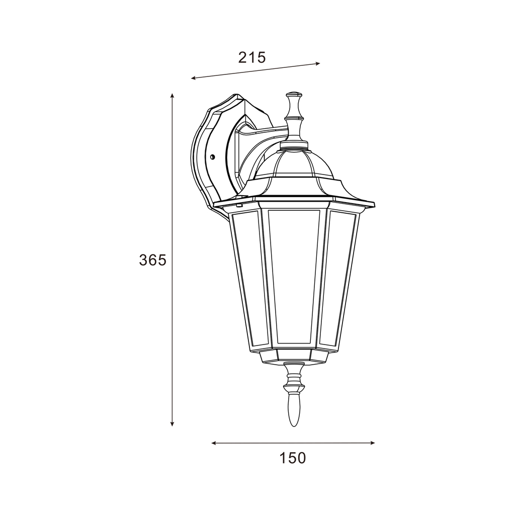 Vonkajšie nástenné svietidlo MOONLIT čierne