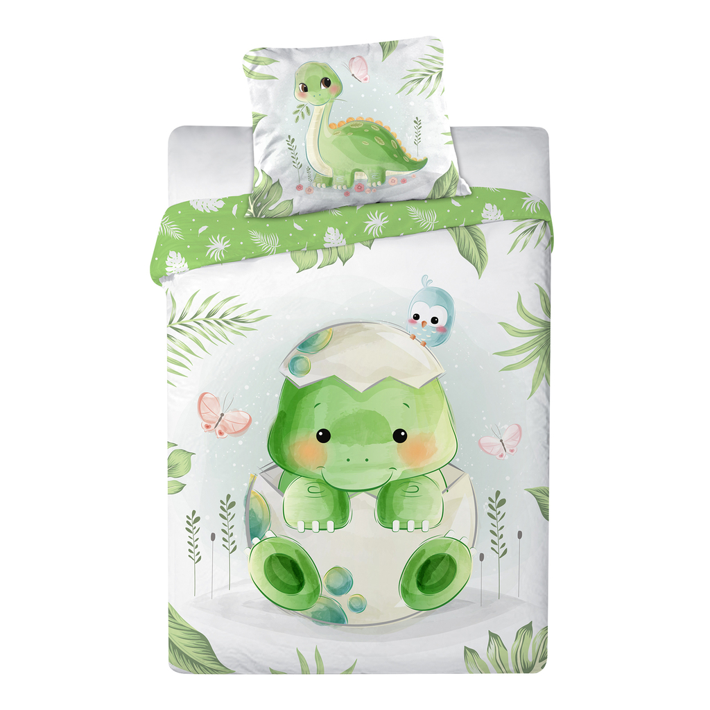 Bavlnená posteľná bielizeň PLYŠÁKY DINO 100x135 cm