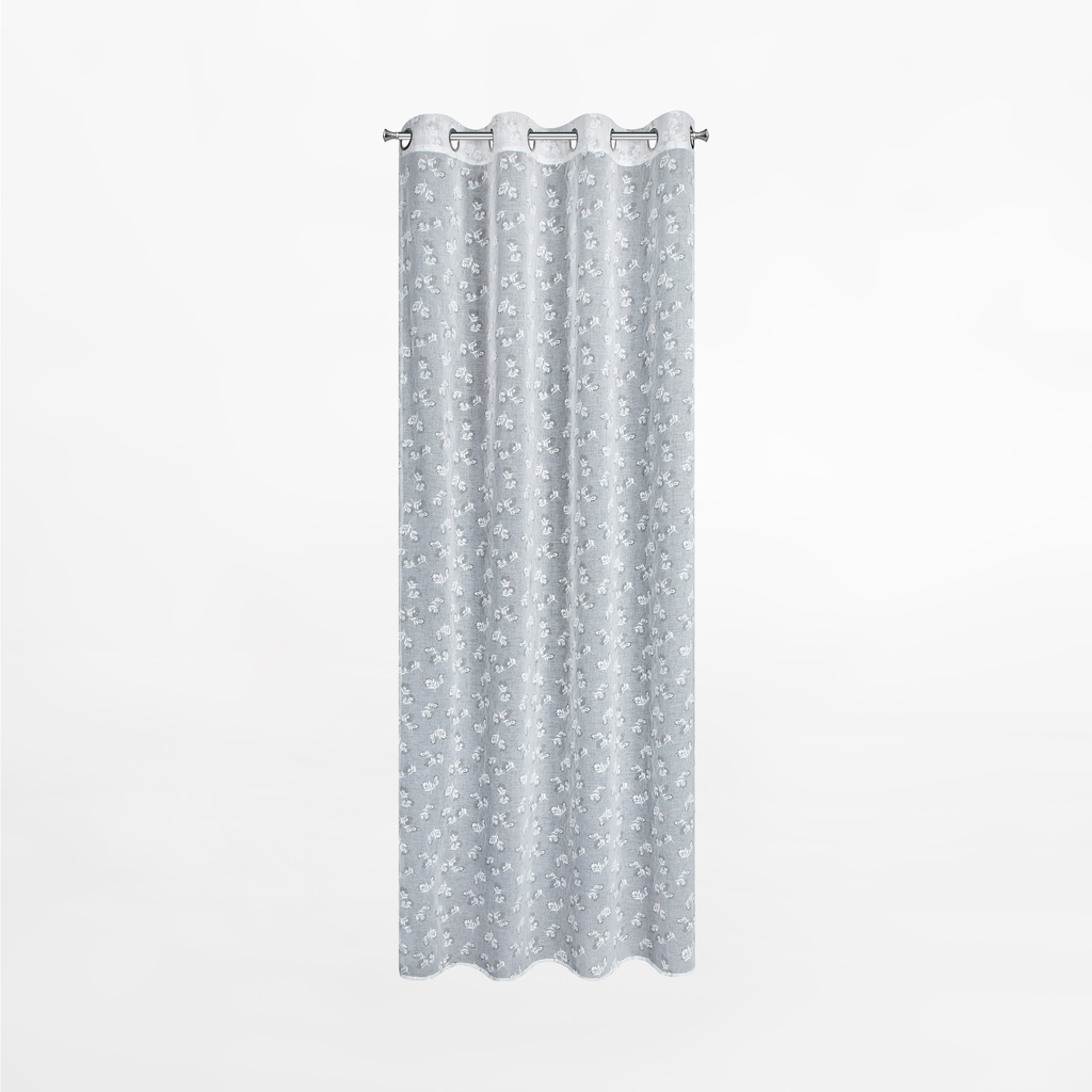 Záves na priechodkách bielo-strieborný FELINA 140x250 cm
