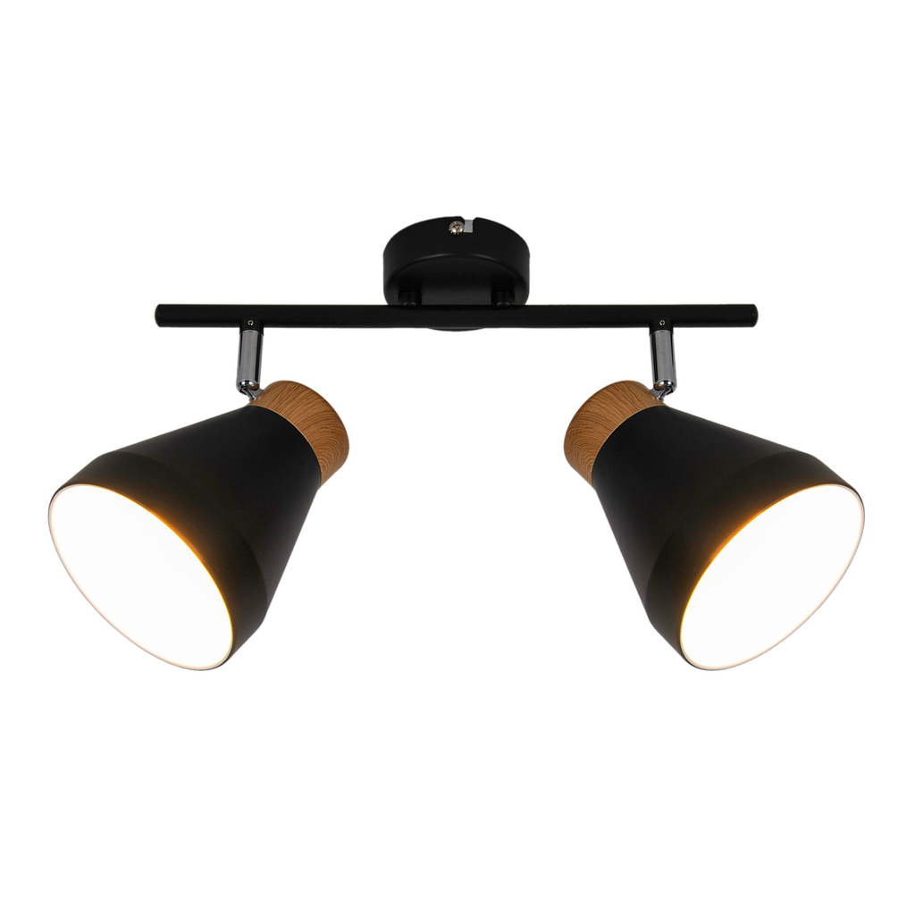 Stropné 2-bodové svietidlo, matná čierna HANDA