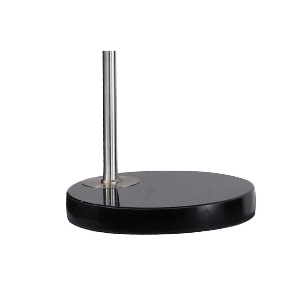 Oblúková stojacia lampa PIA do obývačky, čierna základňa