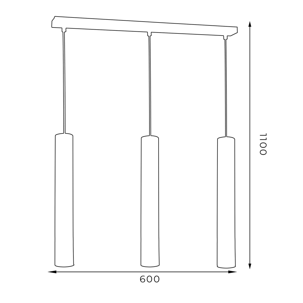 Závesné svietidlo RENO III loftové čierno-zlaté tuba