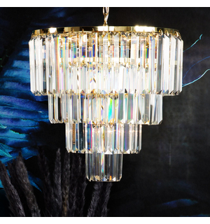 Zlatý luster AMEDEO 39 cm