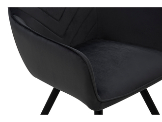 Otočná jedálenská stolička čierna ATEMO
