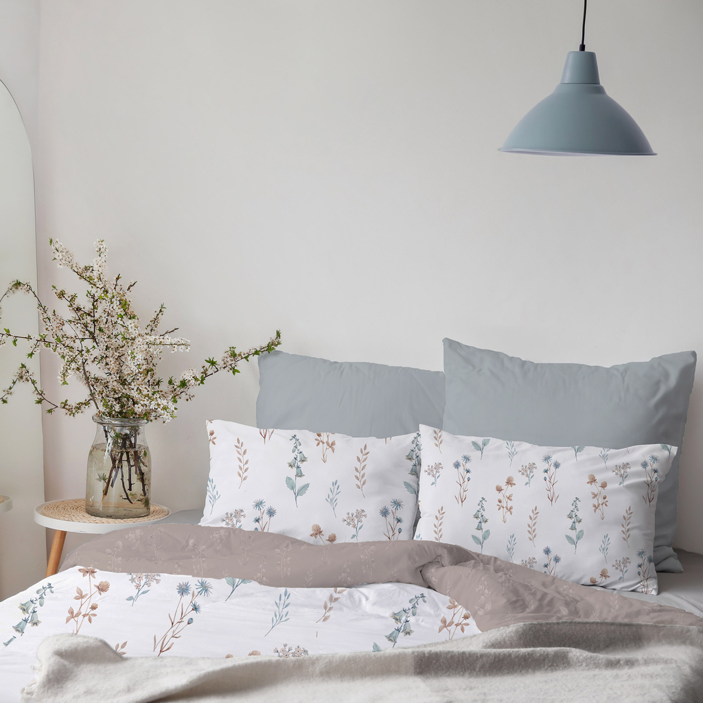 Bavlnená kvetinová posteľná bielizeň COTTAGE HOME 160x200 cm