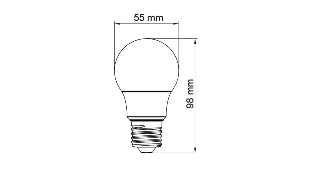 Žiarovka LED E27 5W studená farba AMM-LITE-E27-A55-5W-CW