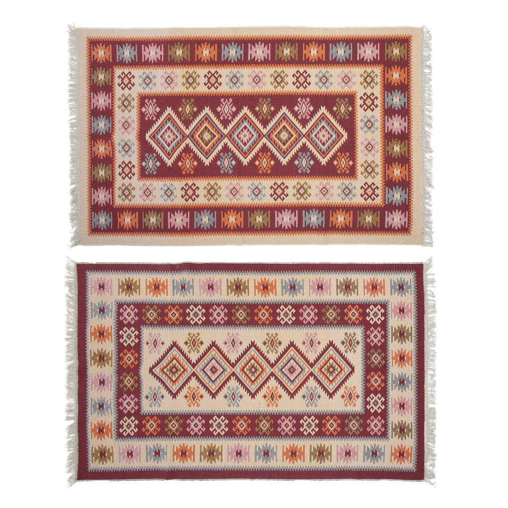 Koberec tmavočervený ALBORG KOSOŠTVORCE 120x180 cm